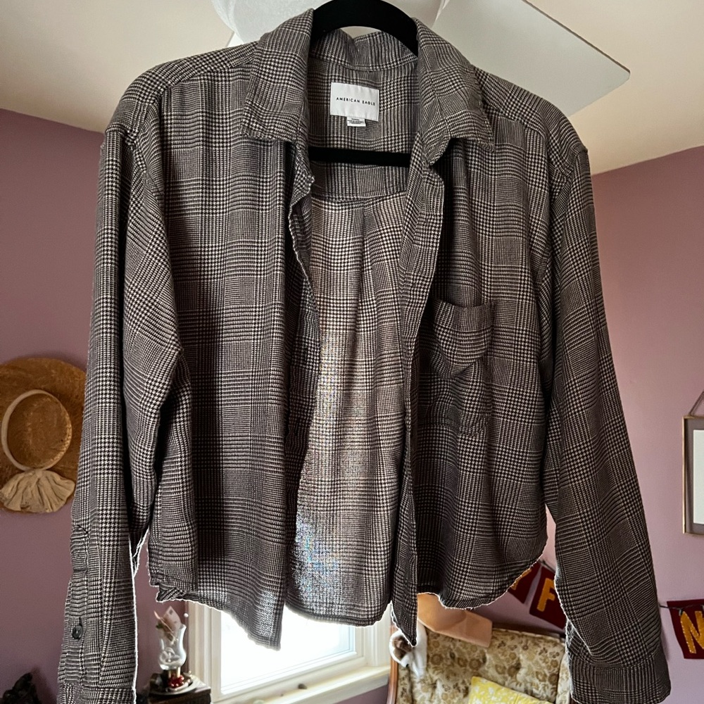 American Eagle Crop Flannel
